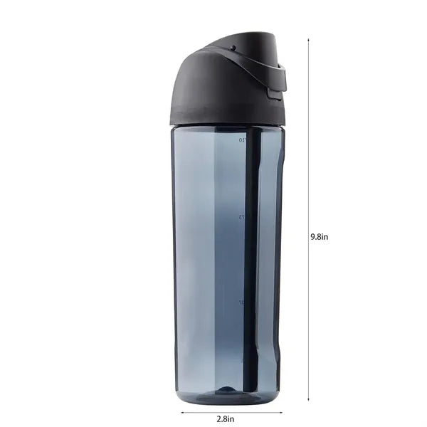 26oz Plastic Sports Straw Water Bottle w/ Carry Loop
