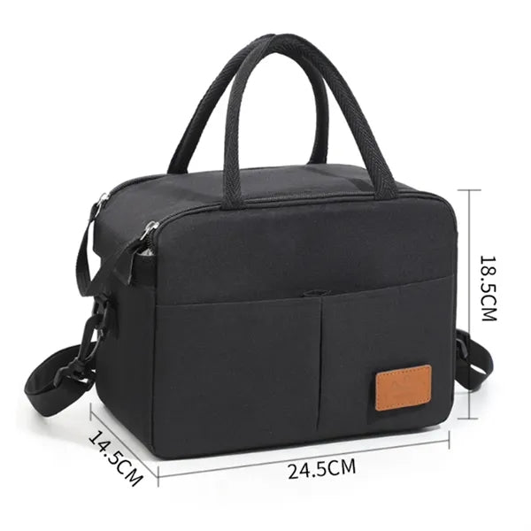 Insulated Lunch Bag with Front Pockets