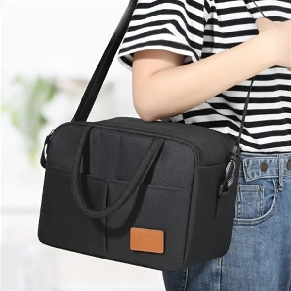 Insulated Lunch Bag with Front Pockets