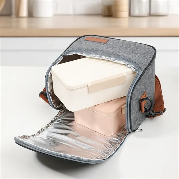 Insulated Lunch Bag with Shoulder Strap Tote