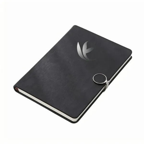 Faux leather notebook with Metal Ring Magnetic Buckle