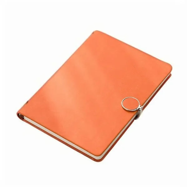 Faux leather notebook with Metal Ring Magnetic Buckle