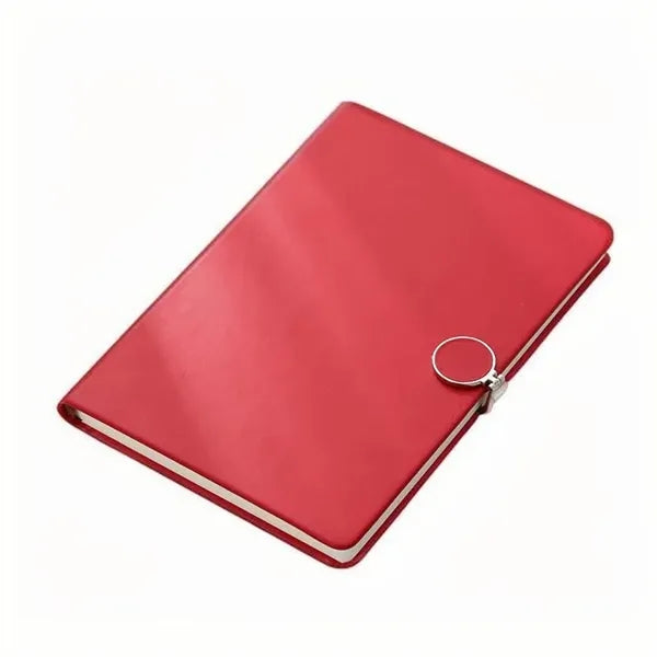 Faux leather notebook with Metal Ring Magnetic Buckle
