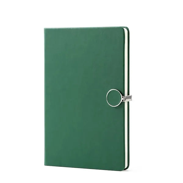 Faux leather notebook with Metal Ring Magnetic Buckle