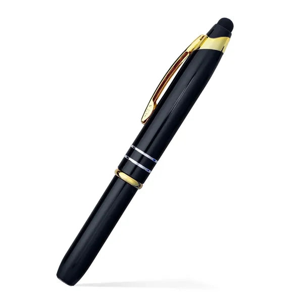 Flashight and Stylus Metal Pen