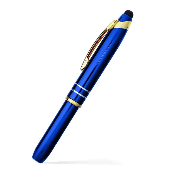 Flashight and Stylus Metal Pen