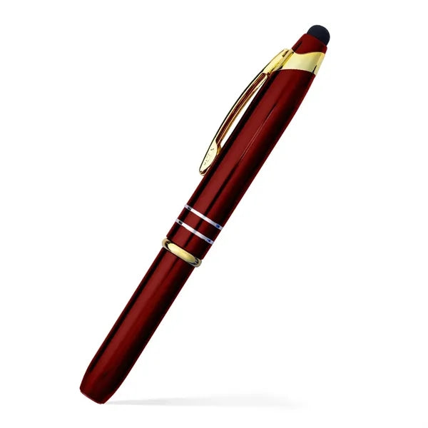 Flashight and Stylus Metal Pen