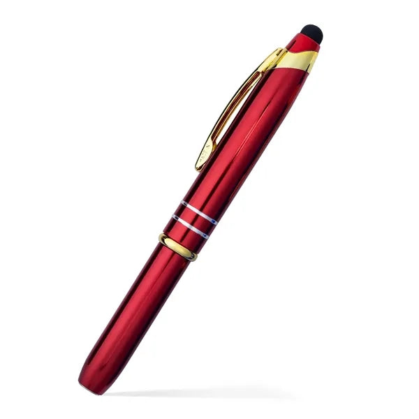 Flashight and Stylus Metal Pen