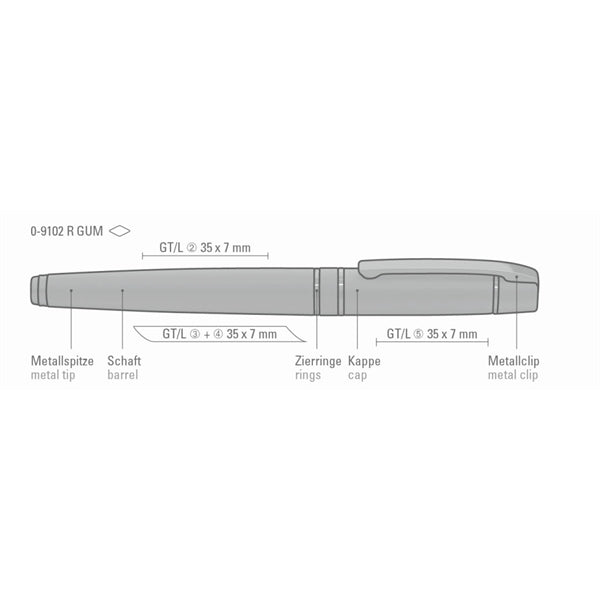 VIP R GUM Metal Rollerball Pen