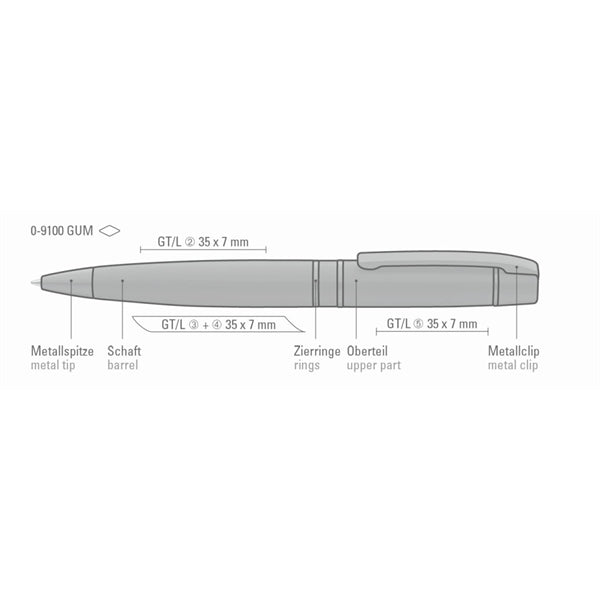 VIP GUM Metal Twist Ballpoint Pen