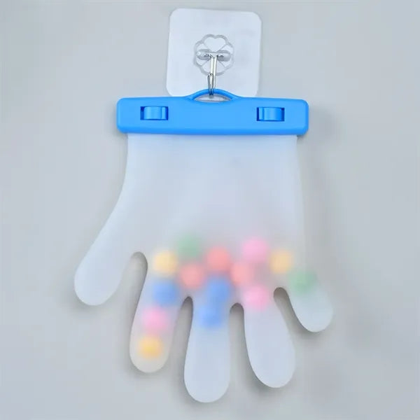 Silicone Stress Relief Glove Toy with Colorful Beads