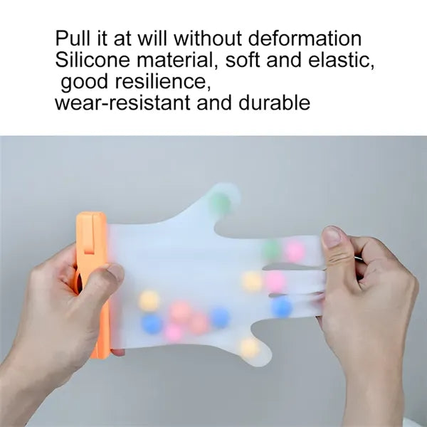 Silicone Stress Relief Glove Toy with Colorful Beads