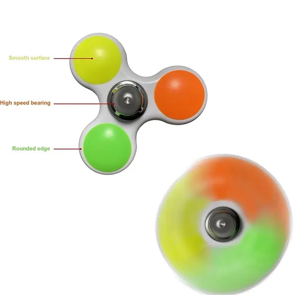 Plastic Pen With Colorful Spinner Top