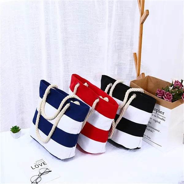 Summer Beach bags Stripe Tote for Women