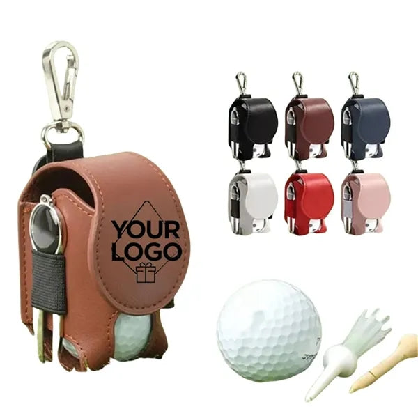 Portable Golf Pu Leather Waist Bag, Sports Accessory