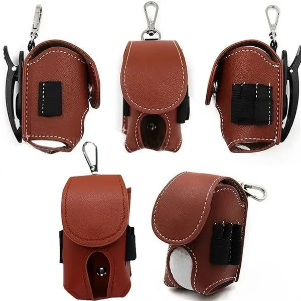 Portable Golf Pu Leather Waist Bag, Sports Accessory