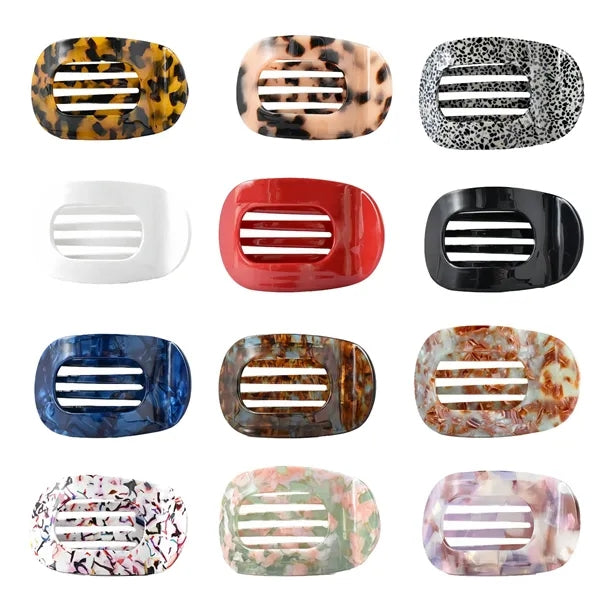 Fashion Colorful 3.6Inch Large Oval Acetate Hair Clip