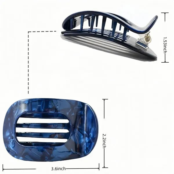 Fashion Colorful 3.6Inch Large Oval Acetate Hair Clip