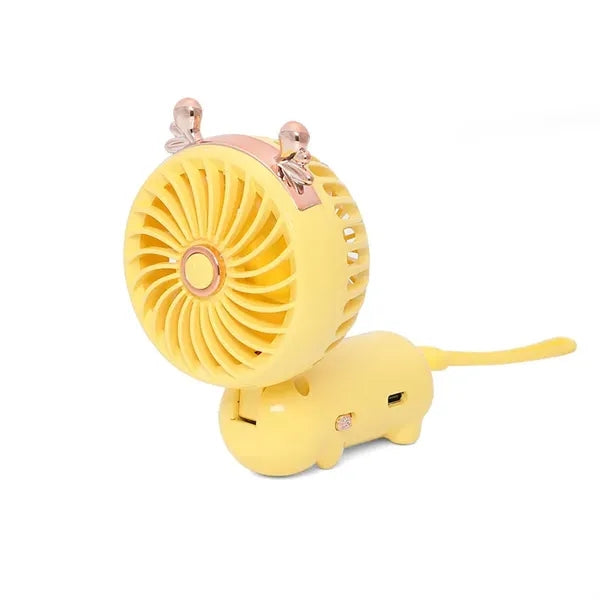 Cute Portable Mini Hand Held Fan with USB Rechargeable