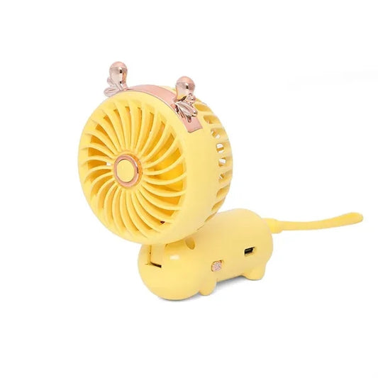 Cute Portable Mini Hand Held Fan with USB Rechargeable