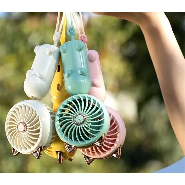 Cute Portable Mini Hand Held Fan with USB Rechargeable