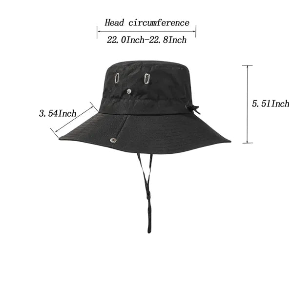 Foldable Wide Brim Sun Hat for Outdoor Hiking & Fishing