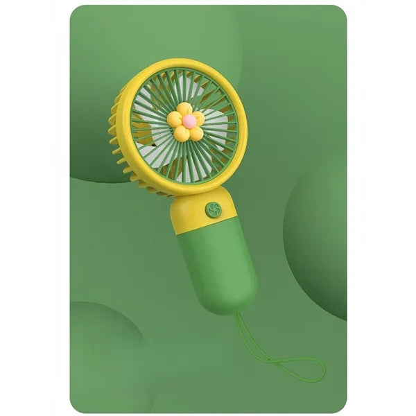 Cute Handheld Mini Fan Portable & USB Rechargeable Light
