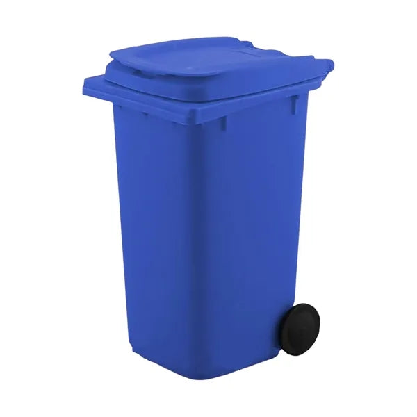 Trash Can Bin Pen Holder with Lid