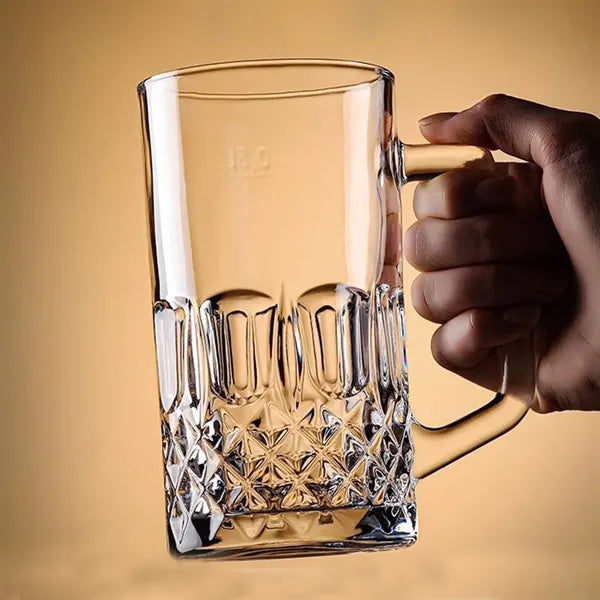 17 oz Glass Beer Mug With Handle