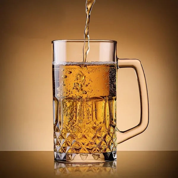 17 oz Glass Beer Mug With Handle