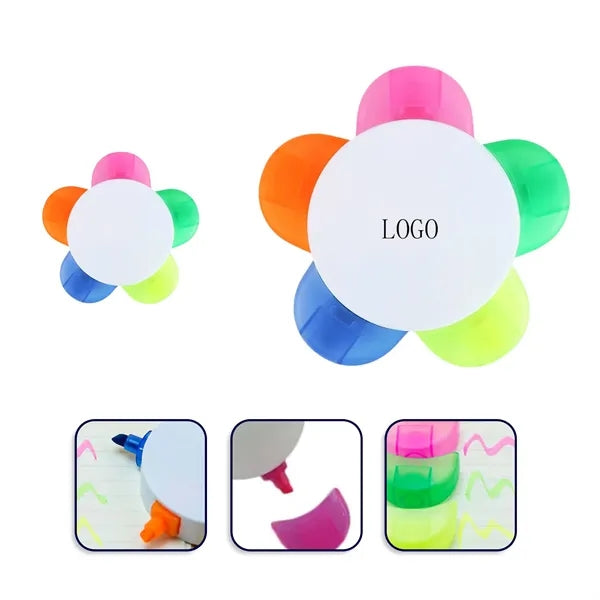 Multicolor Flower Tip Highlighter
