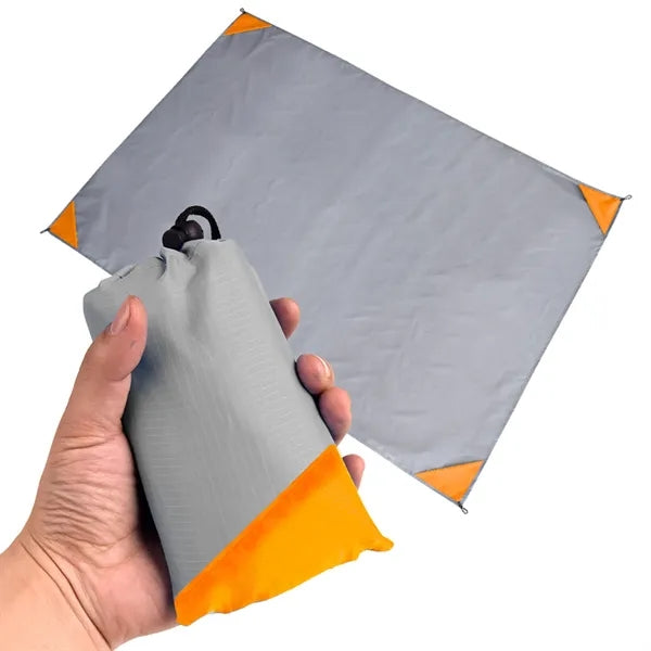 Pocket Picnic Blanket Foldable Beach Mat w/ Storage Bag