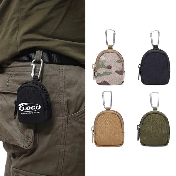 Outdoor EDC Key & Coin Organizer Pouch w/ Carabiner