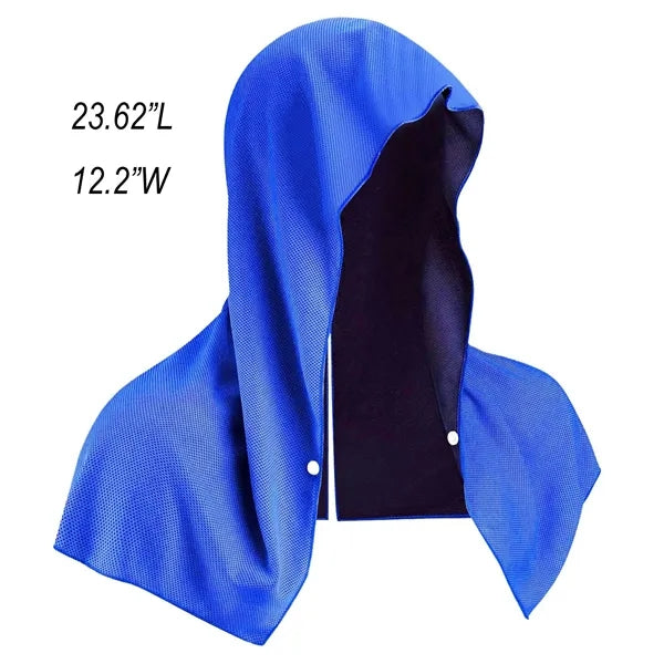Sweat Absorbent Cooling Hoodie Towel for Neck and Face