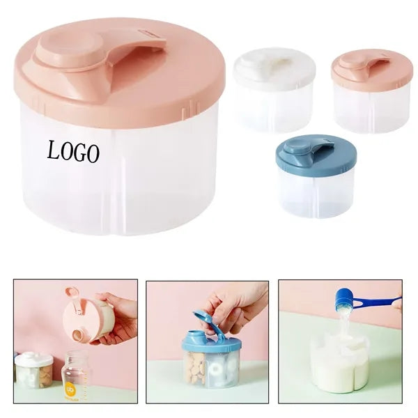 Triple Compartment And Portable Baby Milk Powder Box