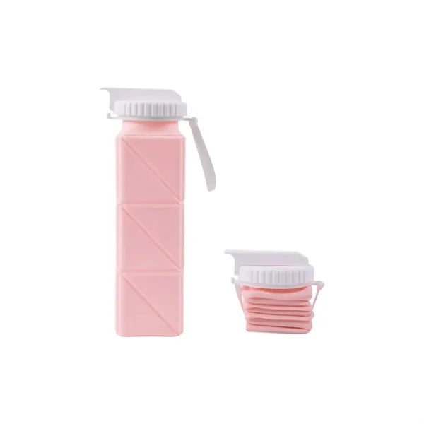 Square Silicone Water Cup With Lid