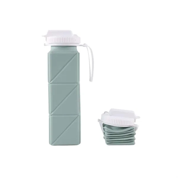 Square Silicone Water Cup With Lid