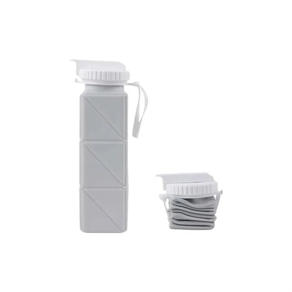 Square Silicone Water Cup With Lid