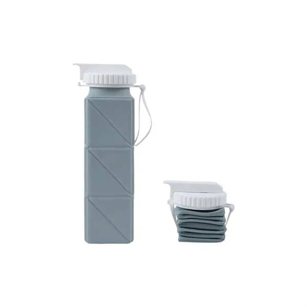 Square Silicone Water Cup With Lid