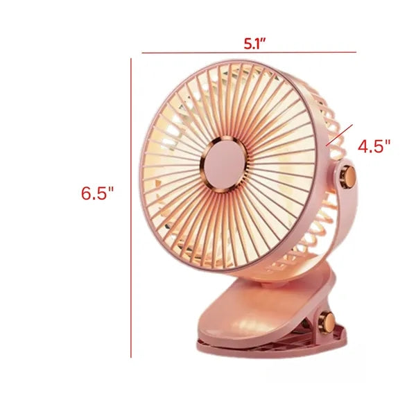 Rechargeable Clip Fan for Desk Use