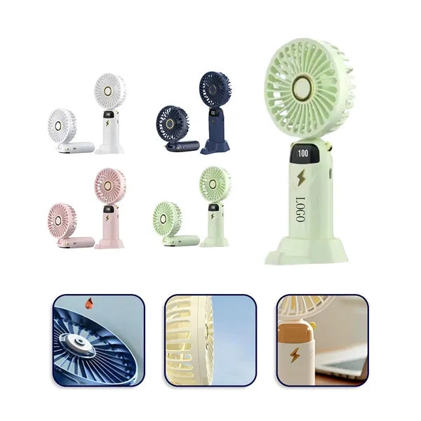 USB Neck Fan with Battery Display