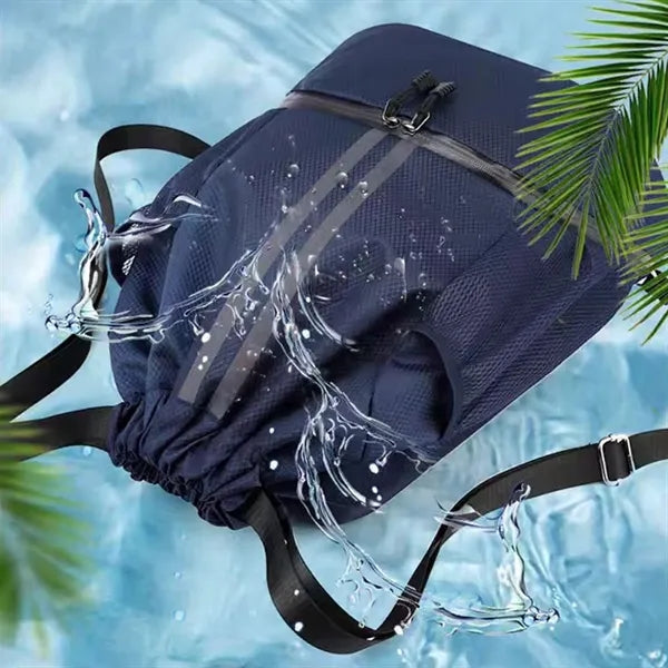 Drawstring Gym Bag with Wet Storage