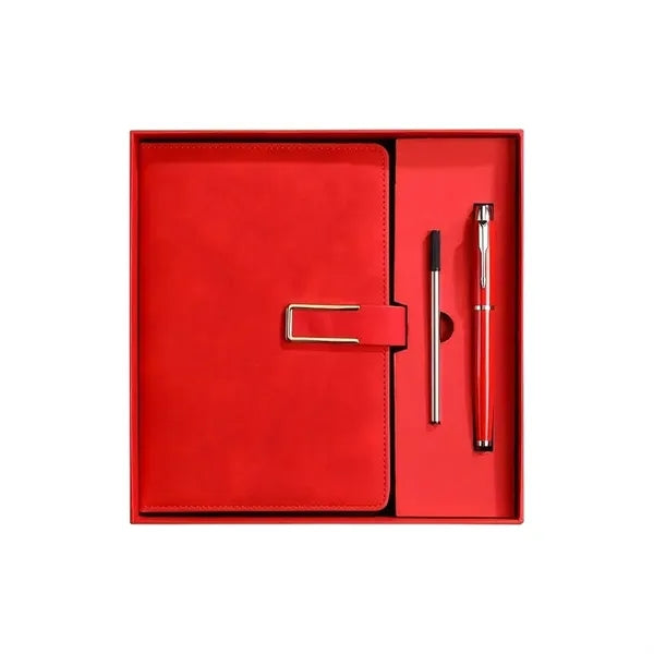 Mini Leather Notebook Pen Set