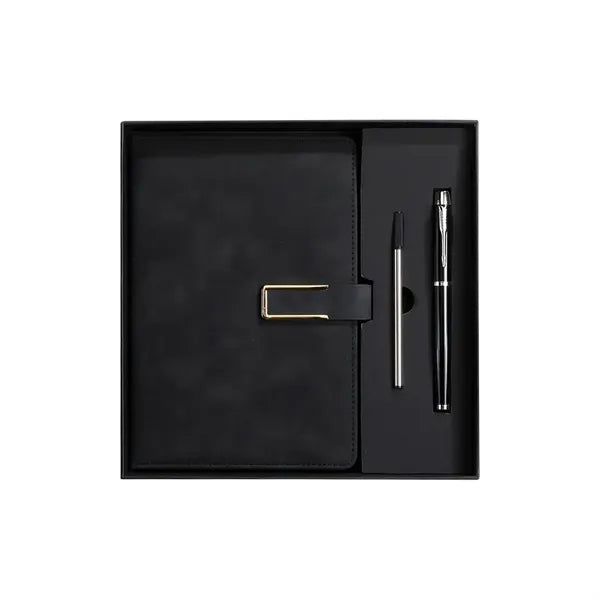 Mini Leather Notebook Pen Set