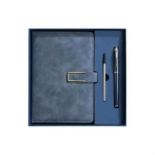 Mini Leather Notebook Pen Set