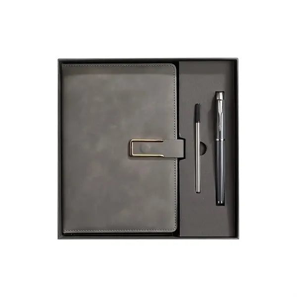 Mini Leather Notebook Pen Set
