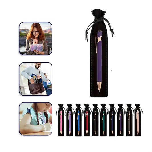 Soft Grip Metal Pen with Case