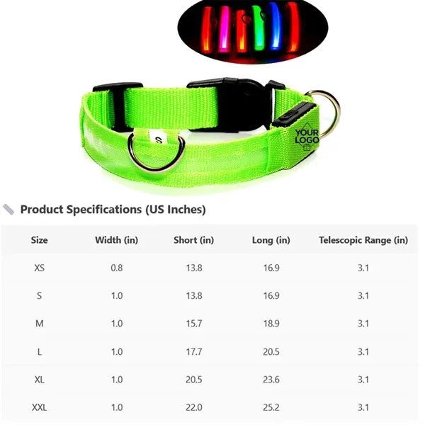 Rechargeable Led Dog Collar