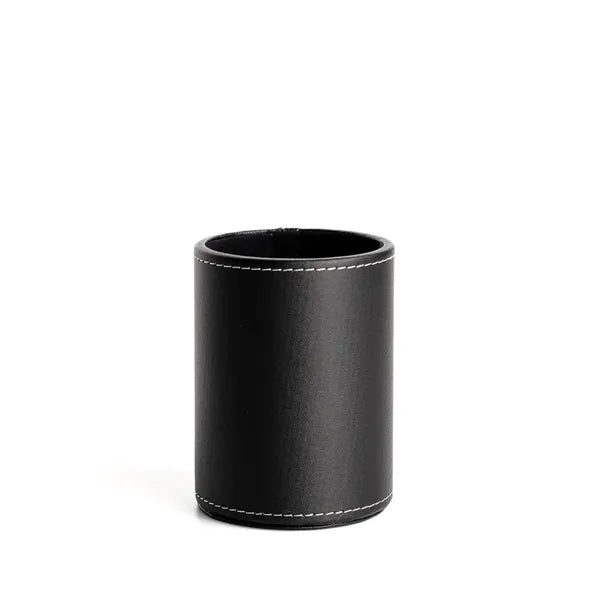 PU Leather Square Cylinder Storage Pens Pencils Holder Cup