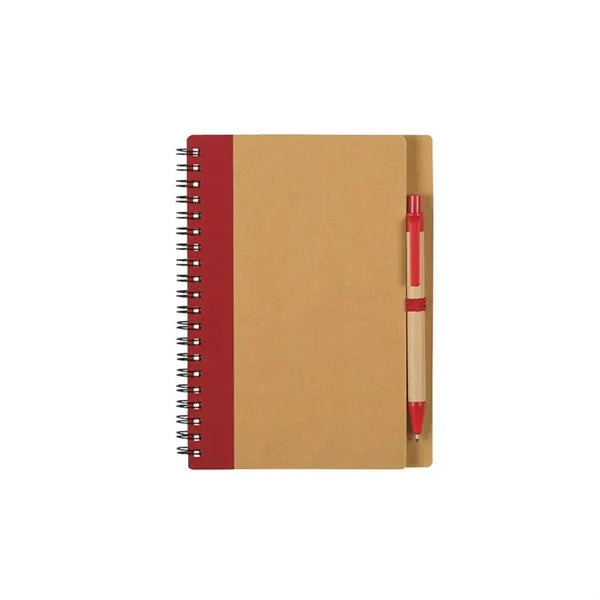 Eco Spiral Notebook with Pen - Customizable Cover